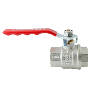 Кран кульовий ГГВ Koer Extreme KE.214-25 - 1" FF ручка "важіль" червона (KR5746) №4