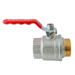 Кран кульовий ГШВ Koer Extreme KE.215-50 - 2" FM ручка "важіль" червона (KR5755) №4