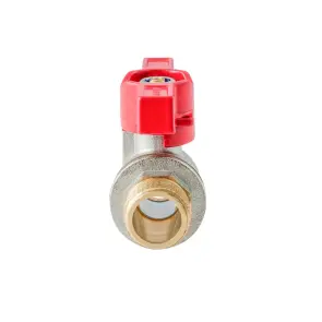 Кран кульовий ШШМ Koer Extreme KE.219-15 - 1/2" MM ручка "метелик" червона (KR5762) №2