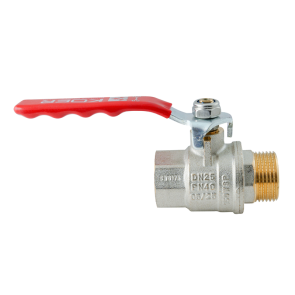 Кран кульовий ГШВ Koer Extreme KE.215-25 - 1" FM ручка "важіль" червона (KR5752) №5