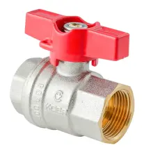 Кран шаровый ГГМ Koer Extreme KE.217-25 - 1" FF ручка "бабочка" красная (KR5758)