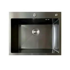 Мойка Mixxus MH5843 Micro Decor Graphite (3.0/0.8) из нерж. стали (цвет графит) (MI8217) №1