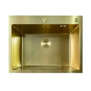Мойка Mixxus MH6050 Micro Decor Brushed Gold (3.0/0.8) из нерж. стали (цвет матовое золото) (MI8222) №5