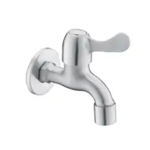 Кран для холодной воды Zerix BIB-001 из нерж. стали SUS304 (Упаковка Блистер) (ZX5563)