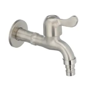 Кран для холодної води 1/2" Mixxus BIB-03 (нерж. сталь) (SS0052) №1