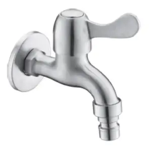 Кран для холодной воды Zerix BIB-002 1/2 из нержавеющей стали SUS304 (упаковка блистер) (ZX5688) №1