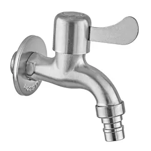Кран для холодной воды Zerix BIB-002 1/2 (нерж. сталь) (ZX1490) №1
