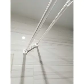 Штанга для шторки телескопічна з тримачем для рушників Mixxus CRA-D-75x125 75cm-125cm (алюміній) (БЛІСТЕР) (AC3588) №10