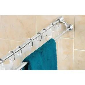 Штанга для шторки телескопічна з тримачем для рушників Mixxus CRA-D-75x125 75cm-125cm (алюміній) (БЛІСТЕР) (AC3588) №11