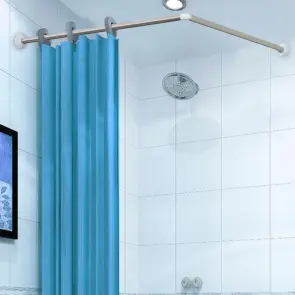 Штанга для шторки кутова Zerix CRS-A-90x90 90x90cm (нержавіюча сталь) (блістер) (ZX6101) №11