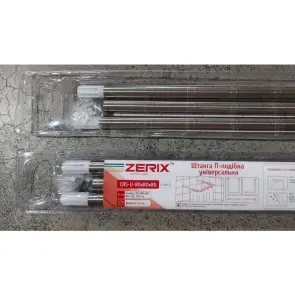 Штанга для шторки П-подібна універсальна Zerix CRS-U-80x80x80 80x80x80cm, 80x160cm, 240cm (нержавіюча сталь) (блістер) (ZX6102) №14