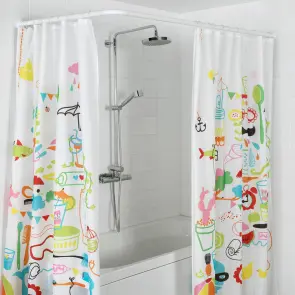 Штанга для шторки П-подібна універсальна Mixxus CRA-U-90x90x90 90x90x90cm, 90x180cm, 270cm (алюміній) (БЛІСТЕР) (AC3593) №3