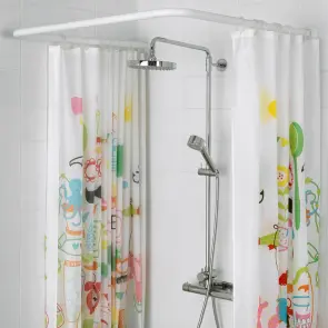Штанга для шторки П-подібна універсальна Mixxus CRA-U-90x90x90 90x90x90cm, 90x180cm, 270cm (алюміній) (БЛІСТЕР) (AC3593) №12