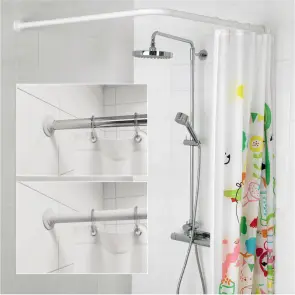 Штанга для шторки кутова Mixxus CRA-A-90x90 90x90cm (алюміній) (БЛІСТЕР) (AC3591) №3