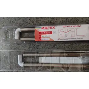 Штанга для шторки кутова Zerix CRS-A-80x80 80x80cm (нержавіюча сталь) (блістер) (ZX6100) №7