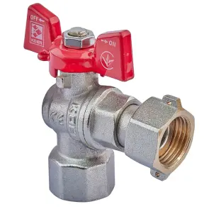 Угловой кран с накидной гайкой Koer KR.223 - 3/4" ГГМ (KR4774) №1