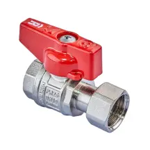 Кран шаровой Roho R115-050 -1/2"х1/2" ВВ прямой Н/Г, ручка "бабочка" красная (RO0231)
