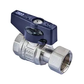 Кран шаровой Roho R115-050B -1/2"х1/2" прямой Н/Г, ручка "бабочка" черная (RO0232) №1