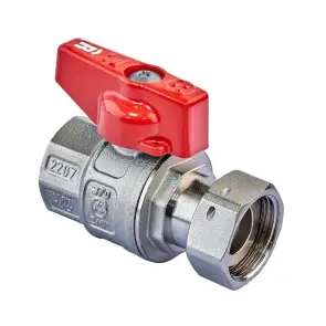 Кран шаровой прямой Н/Г Roho R115-075 -3/4"х3/4" ВВ, ручка "бабочка" красная (RO0233) №1