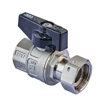 Кран шаровой Roho R115-075B -3/4"х3/4" прямой Н/Г, ручка "бабочка" черная (RO0234)