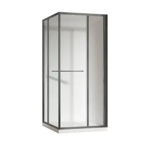 Душевая кабина без поддона Koer SR SC09-90x90x200-L-TR-07 прозрачное стекло Easy Clean 6мм Графит (KR5685) №1
