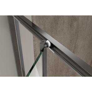 Душевая кабина без поддона Koer SR SC09-90x90x200-L-TR-07 прозрачное стекло Easy Clean 6мм Графит (KR5685) №2