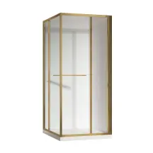 Душова кабіна без піддону Koer SR SC09-90x90x200-L-TR-12 прозоре скло Easy Clean 6мм Матове золото (KR5684)