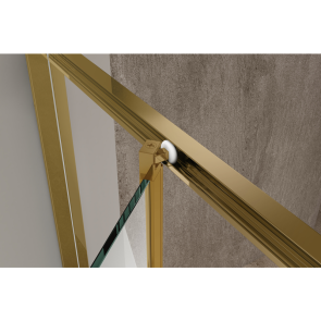 Душевая кабина без поддона Koer SR SC09-90x90x200-L-TR-12 прозрачное стекло Easy Clean 6мм Матовое золото (KR5684) №5