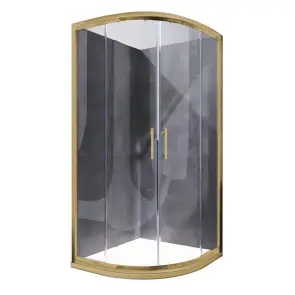 Душова кабіна без піддону Koer SR SC04-90x90x195-TR-12 прозоре скло Easy Clean 5мм Матове золото (KR5681) №1