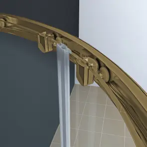 Душова кабіна без піддону Koer SR SC04-90x90x195-TR-12 прозоре скло Easy Clean 5мм Матове золото (KR5681) №5