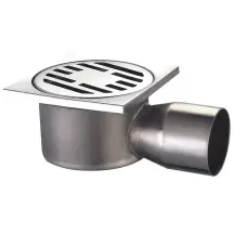 Душевой трап из нержавеющей стали Champion DRain-02-10x10-90 (угловой отвод) (CH6144)