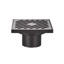 KOER FD10-100x100-180-BLACK Душевой трап 100x100мм, прямой отвод (Цвет черный) (50 шт/ящ)