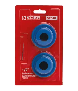 Комплект для полотенцесушителя Koer SET-07 - 1/2" (заглушка+кран Маевского) (Кол.черный) (KR4715) №1