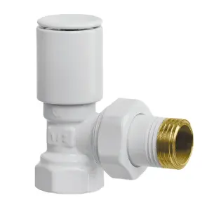 Кран для полотенцесушителя угловой Koer KR.531.White - 1/2" (KR5104) №1