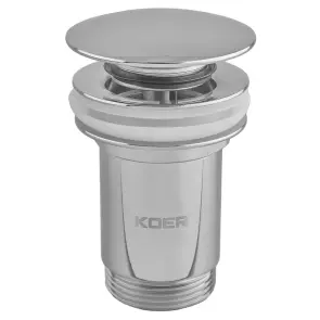 Донный клапан для раковины Koer PW-08-01 1 1/4'' без перелива автоматический СLICK-СLACK (Цвет хром) (KR5786) №1