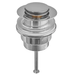 Донний клапан для раковини Zerix BV-04 1 1/4'' універсальний (з/без перел) СLICK-СLACK (Колір хром) (ZX6021) №1