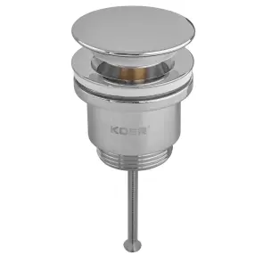 Донный клапан для раковины Koer PW-11-01 1 1/4'' универсальный (с/без перл) СLICK-СLACK (Цвет хром) (KR5790) №1