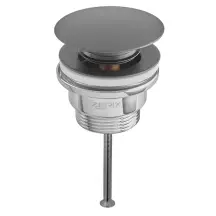 Донный клапан для раковины Zerix BV-03 BLACK 1 1/4'' универсальный (с/без перл) СLICK-СLACK (Цвет черный) (ZX6020)