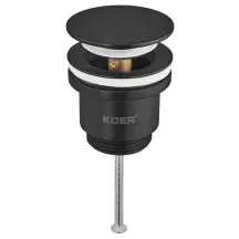 Донный клапан для раковины Koer PW-11-05 1 1/4'' универсальный (с/без перел) СLICK-СLACK (Цвет черный) (KR5795)