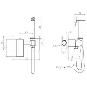 Смеситель для гигиенического душа Mixxus Premium Bend 002 Inner с воронкой (MI6924) №2