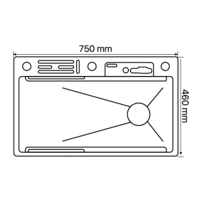 Мийка багатофункціональна Zerix ZH7546-SET-07 Micro Decor Graphite з вбудованим змішувачем з нерж.сталі (ZM5591) №3