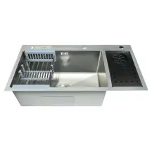 Мойка Zerix ZH8245-SET-08 Micro Decor SS Color из нержавеющей стали (цвет нерж.) (ZM5593)