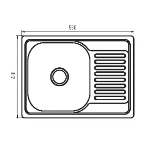 Мийка Zerix Z5848-08-180D (decor) (ZM5595) №2