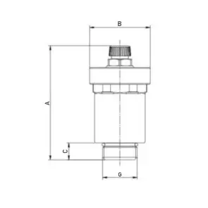 Воздухоотводчик автоматический Roho R1301-050N - 1/2" Н (никель) (RO0138) №2