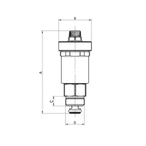 Воздухоотводчик автоматический с клапаном Roho R1302-050N - 1/2" Н (никель) (RO0140) №2