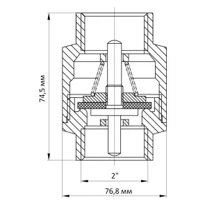 Клапан обратный Koer KR.171 - 2" (KR5133) №2