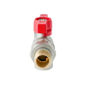 Кран з американкою кутовий Koer Extreme KE.228-15 - 1/2" ручка "метелик" червона (KR5763) №4