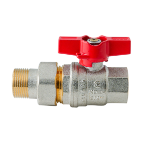 Кран з американкою Koer Extreme KE.227-20 - 3/4" ручка "метелик" червона (KR5766) №2