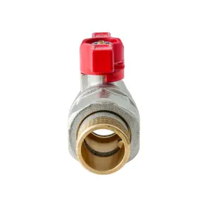 Кран з американкою Koer Extreme KE.227-20 - 3/4" ручка "метелик" червона (KR5766) №4