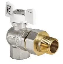 Кран з американкою кутовий Koer KR.228.W - 1" White (KR5105)